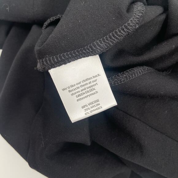 EILEEN FISHER Pull On Pants Black Size Medium Stretch Basic Classic Business - Picture 8 of 9